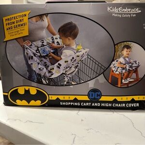 ⭐️⭐️ NEW Batman Shopping Cart and High Chair Cover Black and Yellow Kids Embrace